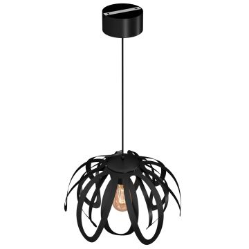 Lampadario a sospensione con filo ORCHID 1xE27/60W/230V nero