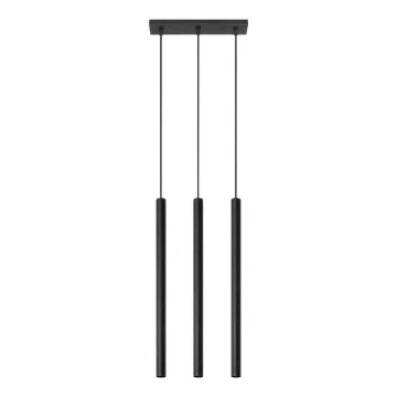 Lampadario a sospensione con filo PASTELO 3xG9/8W/230V nero