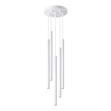 Lampadario a sospensione con filo PASTELO 5xG9/8W/230V bianco