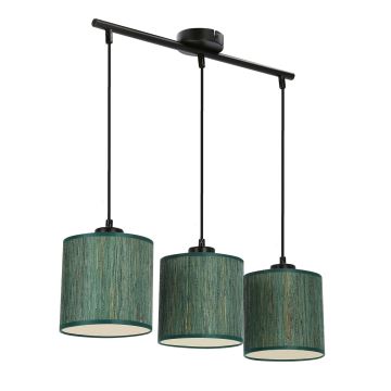 Lampadario a sospensione con filo PATTI 3xE27/60W/230V verde