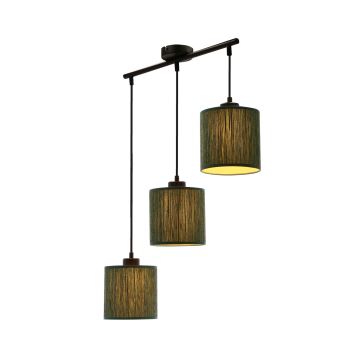 Lampadario a sospensione con filo PATTI 3xE27/60W/230V verde