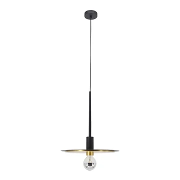 Lampadario a sospensione con filo PENY 1xE27/11W/230V nero/oro