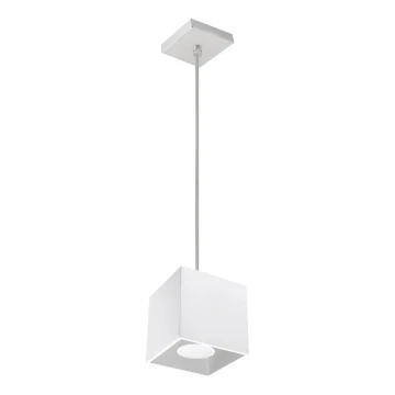 Lampadario a sospensione con filo QUAD 1 1xGU10/40W/230V bianco