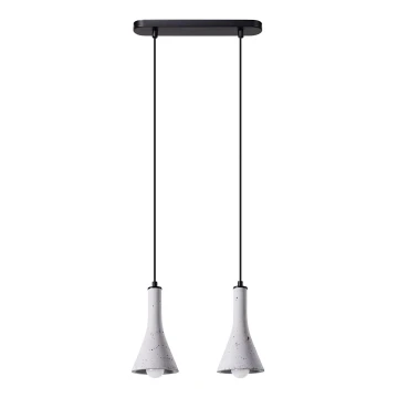 Lampadario a sospensione con filo REA 2xE14/12W/230V calcestruzzo