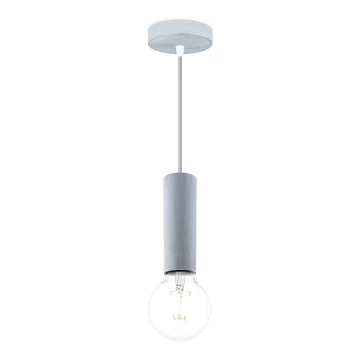 Lampadario a sospensione con filo SAGA 1xE27/40W/230V grigio