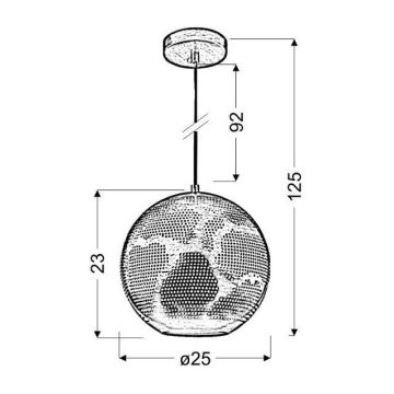 Lampadario a sospensione con filo SFINKS 1xE27/60W/230V