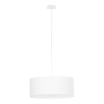 Lampadario a sospensione con filo SKALA 3xE27/60W/230V diametro 30 cm bianco