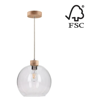 Lampadario a sospensione con filo SVEA 1xE27/60W/230V - certificato FSC