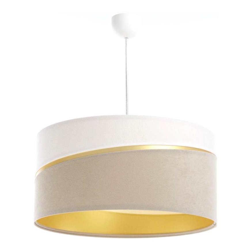 Lampadario a sospensione con filo SWING 1xE27/60W/230V beige/bianco/oro