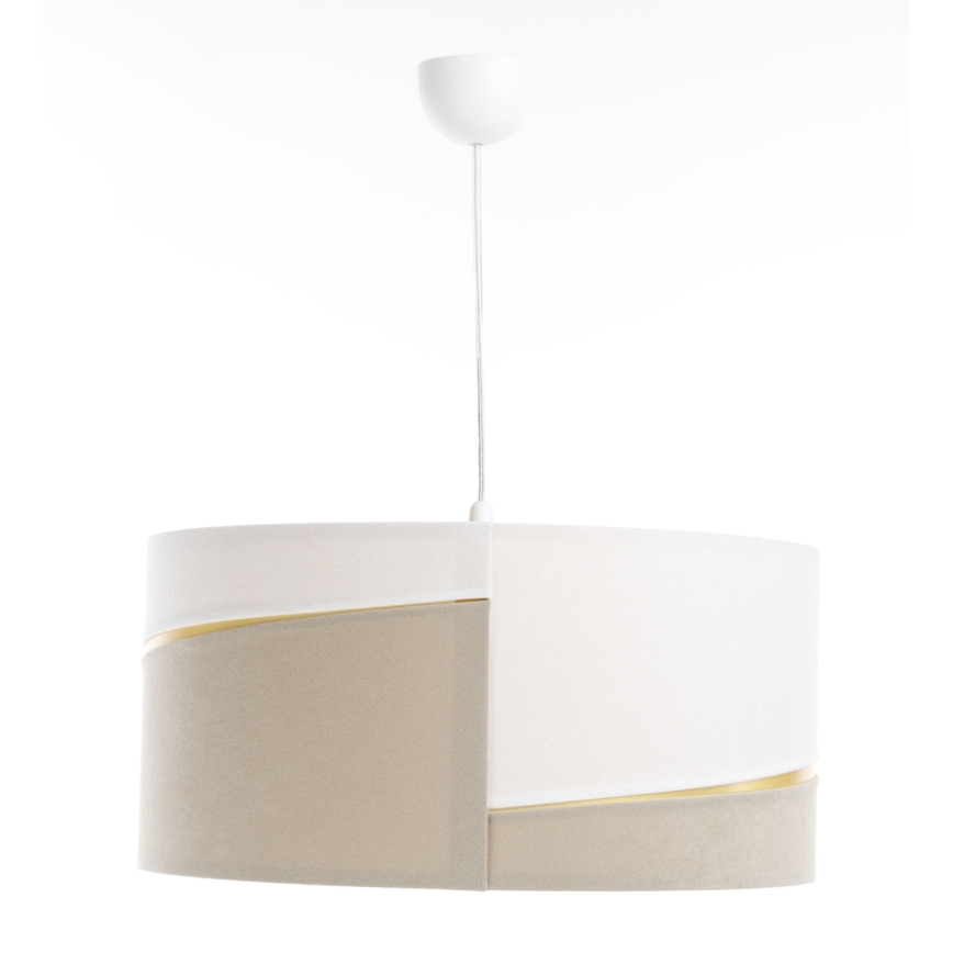 Lampadario a sospensione con filo SWING 1xE27/60W/230V beige/bianco/oro