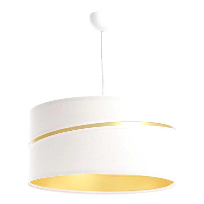 Lampadario a sospensione con filo SWING 1xE27/60W/230V bianco/oro