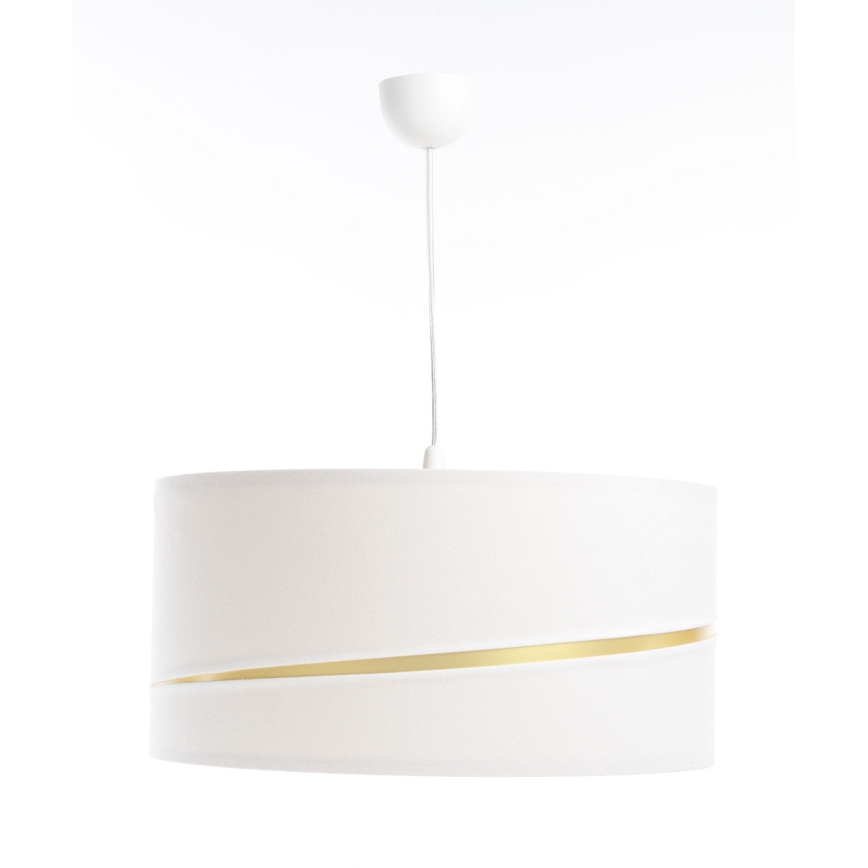 Lampadario a sospensione con filo SWING 1xE27/60W/230V bianco/oro