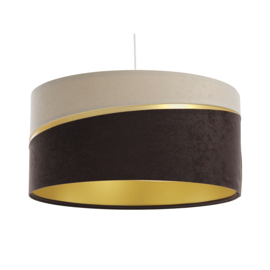 Lampadario a sospensione con filo SWING 1xE27/60W/230V marrone/beige/oro