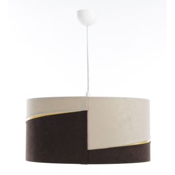 Lampadario a sospensione con filo SWING 1xE27/60W/230V marrone/beige/oro