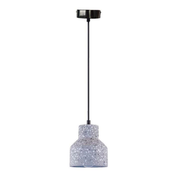 Lampadario a sospensione con filo TERRAZZO 1xE27/60W/230V diametro 12 cm grigio