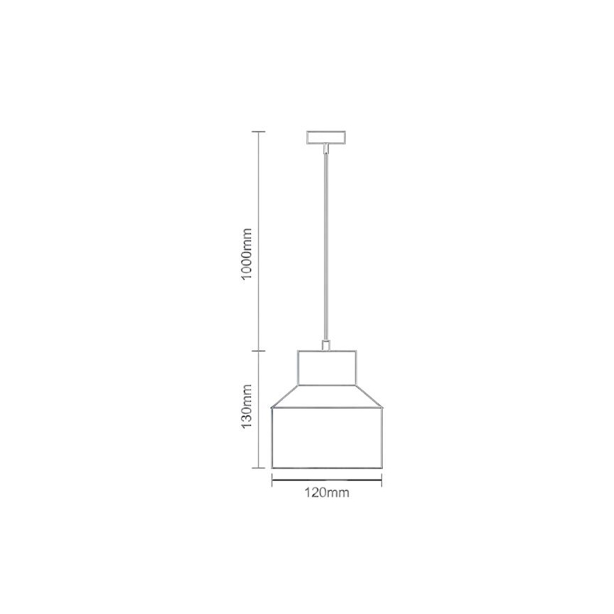 Lampadario a sospensione con filo TERRAZZO 1xE27/60W/230V diametro 12 cm grigio