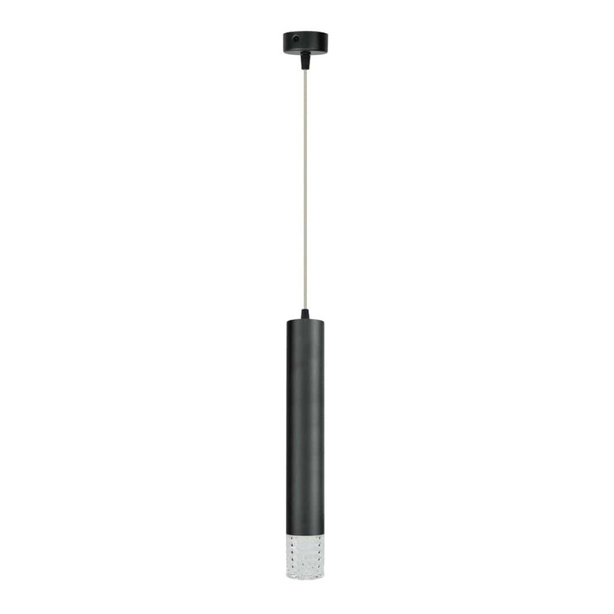 Lampadario a sospensione con filo TUBI 1xGU10/8W/230V nero