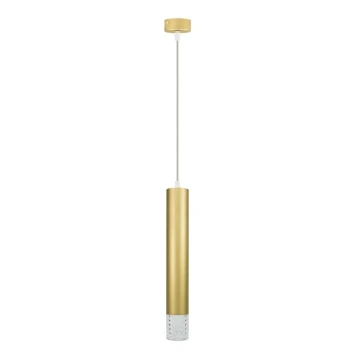 Lampadario a sospensione con filo TUBI 1xGU10/8W/230V oro