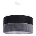 Lampadario a sospensione con filo TWIST 1xE27/60W/230V nero/grigio/argento