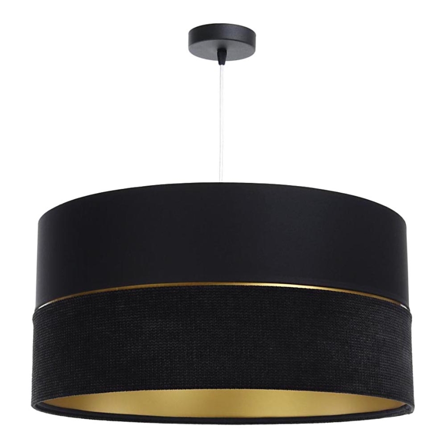 Lampadario a sospensione con filo TWIST 1xE27/60W/230V nero/oro