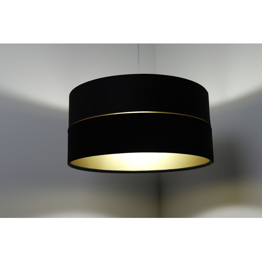 Lampadario a sospensione con filo TWIST 1xE27/60W/230V nero/oro