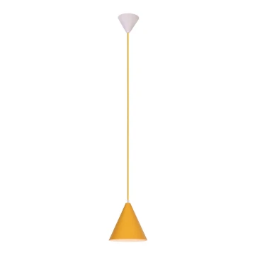 Lampadario a sospensione con filo VOSS 1xE27/40W/230V giallo/bianco