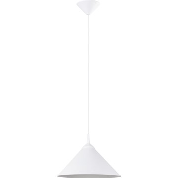 Lampadario a sospensione con filo ZUMA 1xE27/15W/230V diametro 30 cm bianco