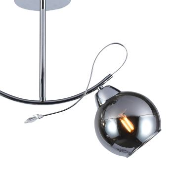 Lampadario a sospensione con supporto rigido CONNOR 2xE27/15W/230V cromo lucido/grigio