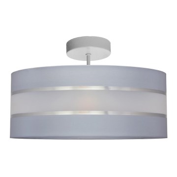 Lampadario a sospensione con supporto rigido HELEN 3xE27/60W/230V grigio/cromo lucido