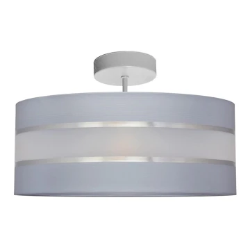 Lampadario a sospensione con supporto rigido HELEN 3xE27/60W/230V grigio/cromo lucido