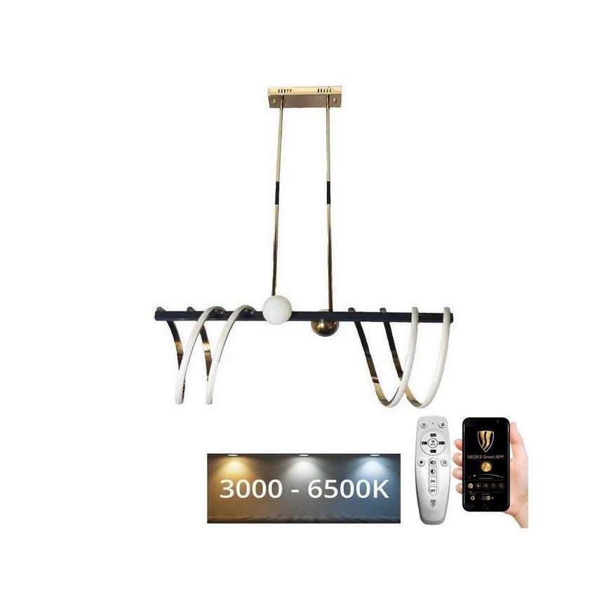 Lampadario a sospensione con supporto rigido LED dimmerabile LED/105W/230V 3000-6500K + telecomando