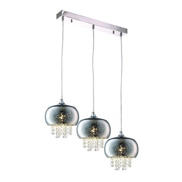 Lampadario a sospensione di cristallo STARLIGHT 3xE14/40W/230V