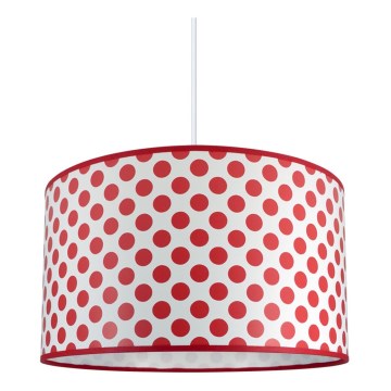 Lampadario a sospensione per bambini DOTS ROSSO 1xE27/60W/230V