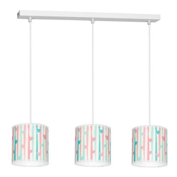 Lampadario a sospensione per bambini LOVELY 3xE27/60W/230V