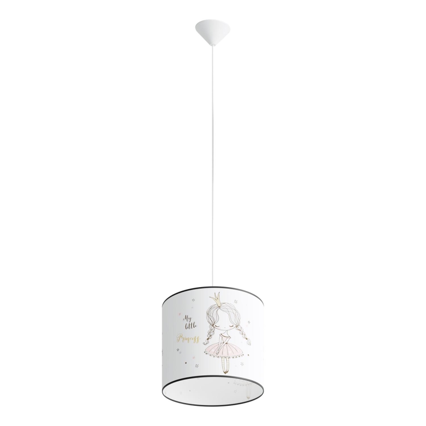 Lampadario a sospensione per bambini PRINCESS 1xE27/15W/230V diametro 30 cm principessa