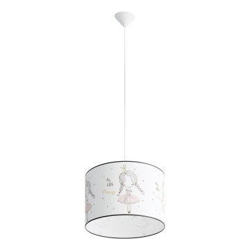 Lampadario a sospensione per bambini PRINCESS 1xE27/15W/230V diametro 40 cm principessa