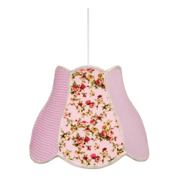 Lampadario a sospensione per bambini ZUZA 1xE27/60W/230V rosa