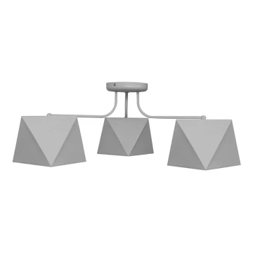 Lampadario ADAMANT 3xE27/60W/230V grigio