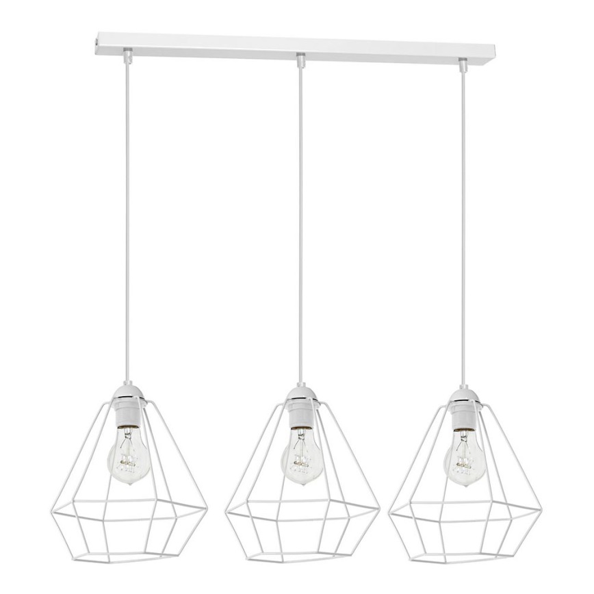 Lampadario ALMA 3xE27/60W/230V bianco