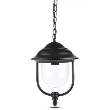 Lampadario da esterno a sospensione con catena 1xE27/60W/230V IP44 nero