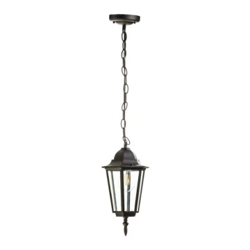 Lampadario da esterno a sospensione con catena 1xE27/60W/230V nero