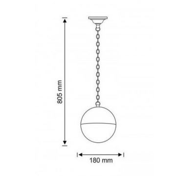 Lampadario da esterno ULSA 1xE27/12W/230V IP44