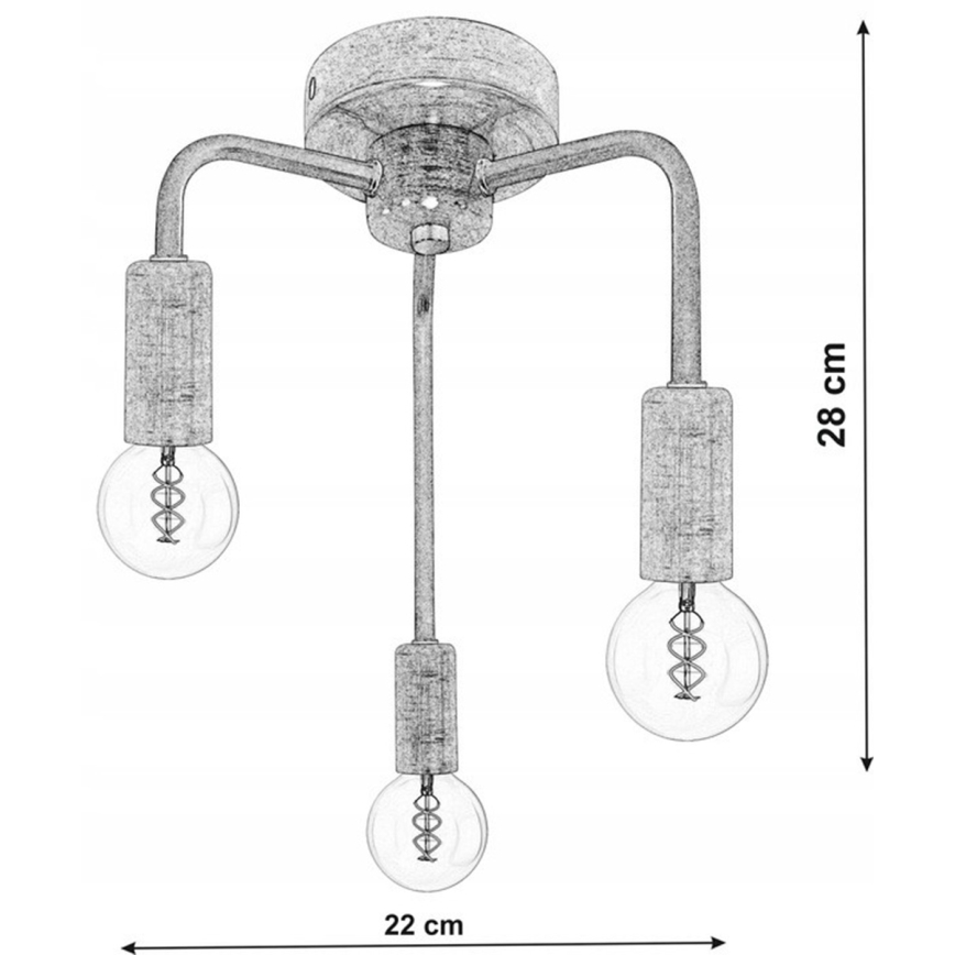 Lampadario da parete SAGA 3xE27/40W/230V