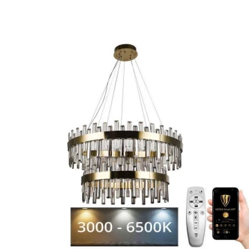 Lampadario di cristallo a LED dimmerabile su una stringa LED/190W/230V + telecomando