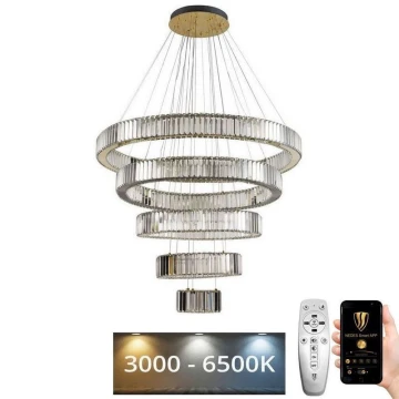Lampadario di cristallo a LED dimmerabile su una stringa LED/195W/230V + telecomando