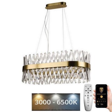 Lampadario di cristallo a LED dimmerabile su una stringa LED/90W/230V + telecomando