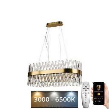 Lampadario di cristallo a LED dimmerabile su una stringa LED/90W/230V + telecomando