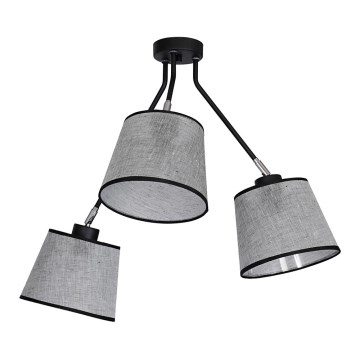 Lampadario fisso ASTA 3xE27/60W/230V nero