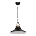 Lampadario IRON 1 1xE27/60W nero/ottone antico