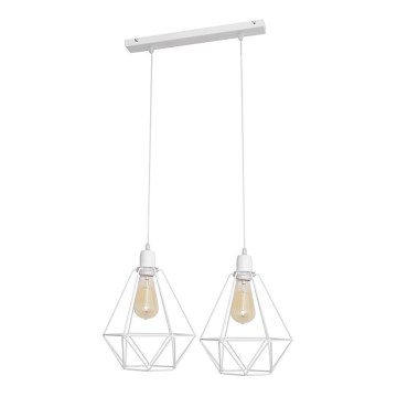 Lampadario KARO 2xE27/60W/230V bianco